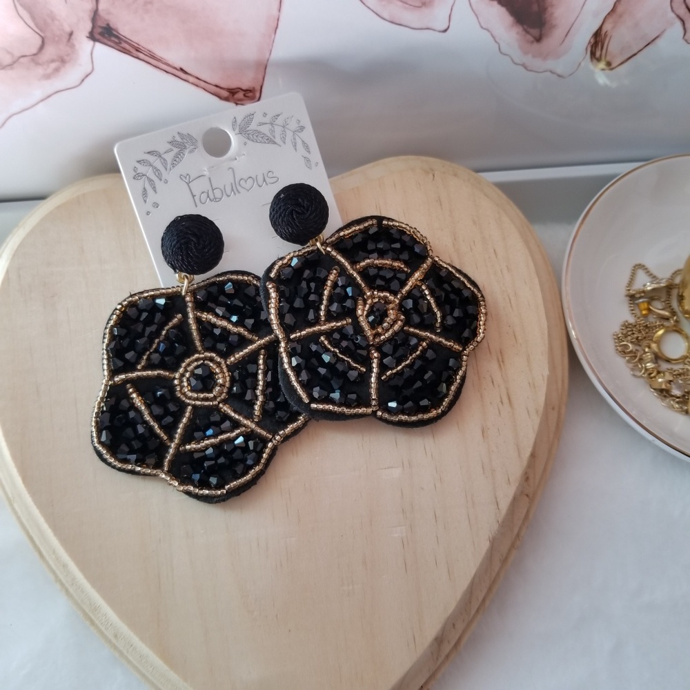 Black & Gold Earrings